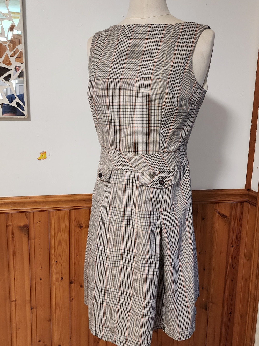 Vintage 2006 Isaac Mizrahi for Target Lurex Glen Plaid Dress Size 12